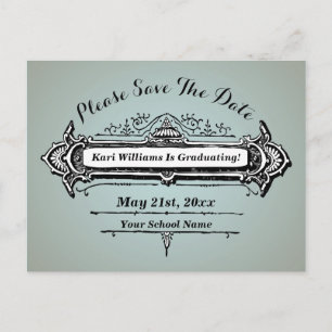 Vintage-Design Save-The-Date - Wählen Sie Ihre eig Postkarte
