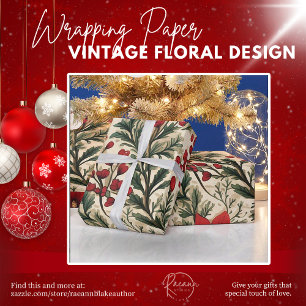 Vintage Design Weihnachtspapier Geschenkpapier