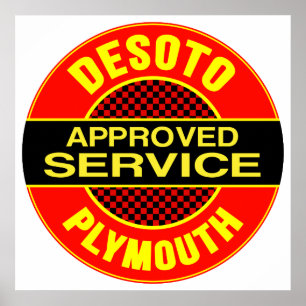Vintage DeSoto Servicesschild Poster