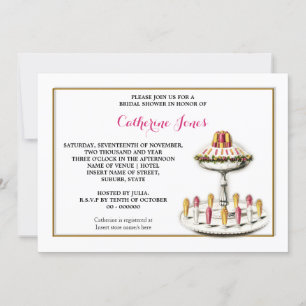 Vintage Desserts mit Tee Einladung