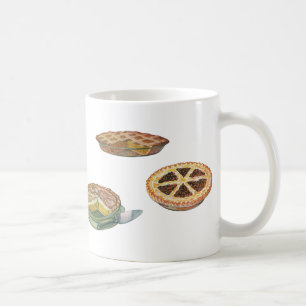 Vintage-Desserts, Thanksgiving-Pies, Pekannuss-Kür Kaffeetasse