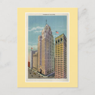 Vintage Detroit Penobscot Building Postkarte