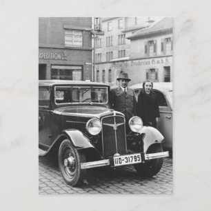 Vintage deutsche Auto Postkarte