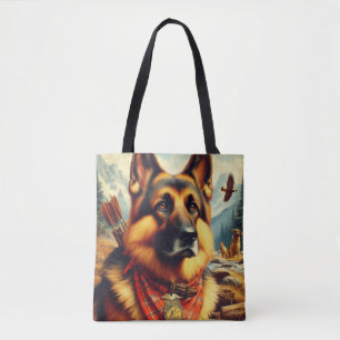 Vintage deutsche Hirtenmalerei Tasche