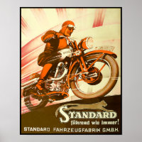 Vintage deutsche Motorradwerbung
