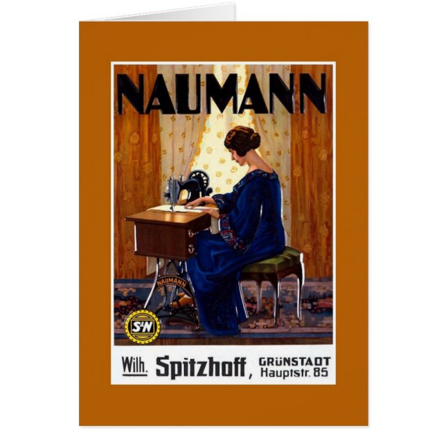 Vintage deutsche Nähmaschinewerbung (Vorne)