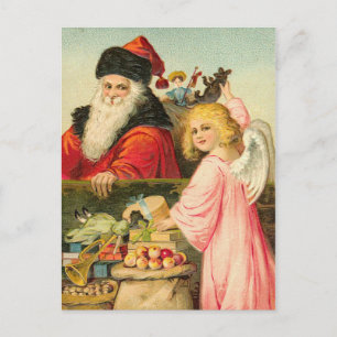 Vintage deutsche Santa Postkarte