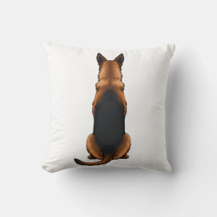 Vintage Deutsche Schäferhund Rückansicht Hund Illu Kissen
