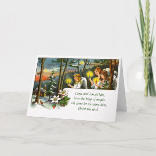 Vintage deutsche Weihnachtskarte Feiertagskarte