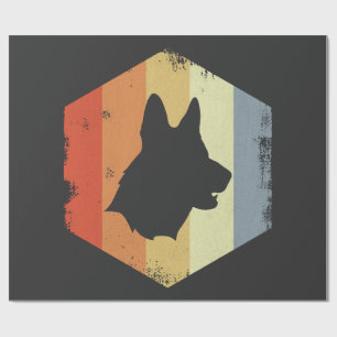 Vintage Deutscher Schäferhund Geschenkpapier
