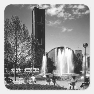 Vintage Deutschland München Sendlinger Platz Matth Quadratischer Aufkleber