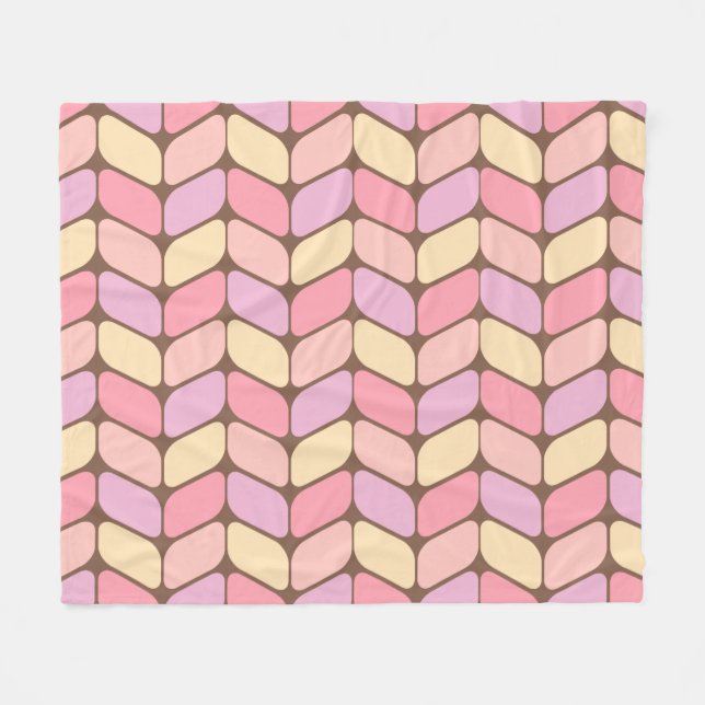 Vintage Diagonalrechtecke Eiscreme Fleecedecke (Vorderseite (Horizontal))