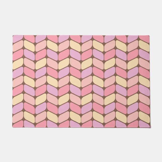Vintage Diagonalrechtecke Eiscreme Fußmatte (Vorderseite)