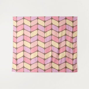 Vintage Diagonalrechtecke Eiscreme Wandteppich