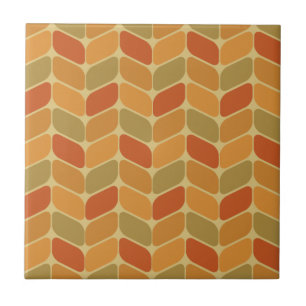 Vintage Diagonalrechtecke Ochre Fliese