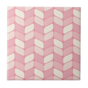 Vintage Diagonalrechtecke rosa Vanilla Fliese