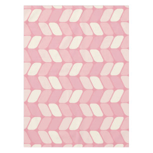 Vintage Diagonalrechtecke rosa Vanilla Tischdecke
