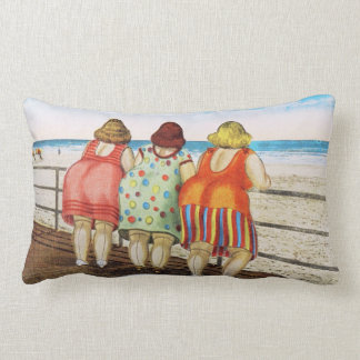 Vintage dicke Mädchen mit großem Po am Strand Lendenkissen