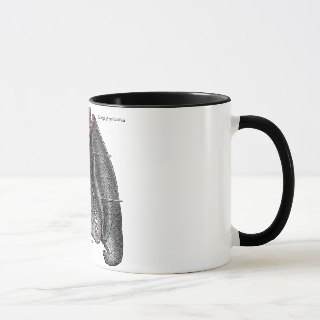 Vintage die Anatomie-Herz-Lungen des Tasse (Rechts)