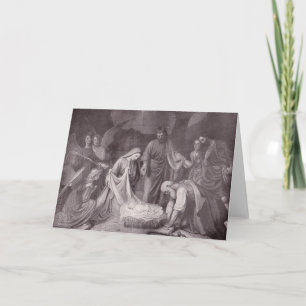 Vintage Die erste Weihnachtskarte Feiertagskarte