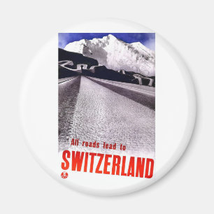 Vintage die Schweiz-Straßen Magnet