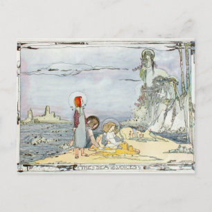 Vintage "Die Stimmen des Meeres" von Jessie M. Kin Postkarte