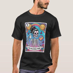 Vintage Die Volleyball-Mutter-Tarotkarte Skelett M T-Shirt