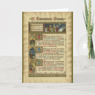 Vintage Dieu Repos Ye Joyeux Messieurs Carte de No