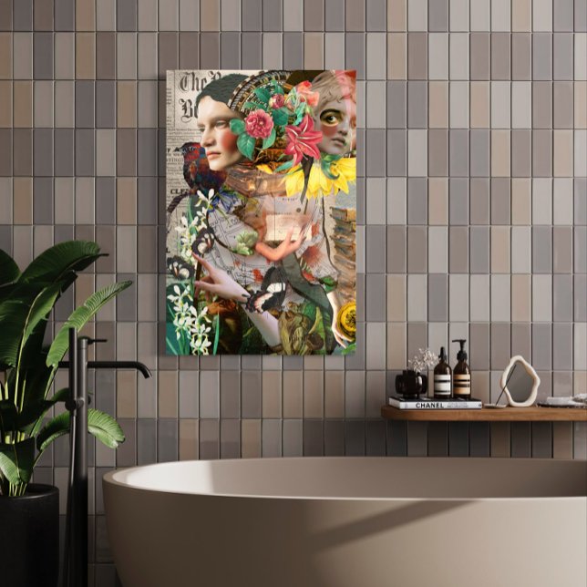 Vintage digitale Collage für geheime Letter Fotodruck (Von Creator hochgeladen)