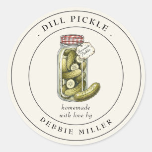 Vintage Dill Picker dans le Étiquette de bocal de 
