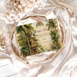 Vintage Dino Baby Shower Diapper Raffle Begleitkarte