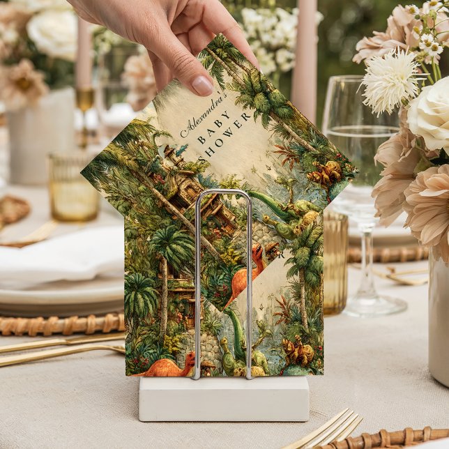 Vintage Dino Baby Shower Serviette (Von Creator hochgeladen)