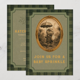 Vintage-Dinosaur-Baby-Sprinkle Einladung