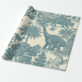 Vintage-Dinosaur-Toile-Muster Geschenkpapier