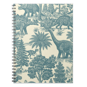 Vintage-Dinosaur-Toile-Muster Notizblock