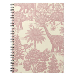Vintage-Dinosaur-Toile-Muster Prähistorischer Dsch Notizblock