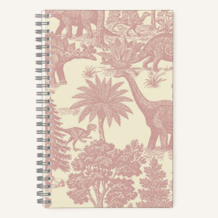 Vintage-Dinosaur-Toile-Muster Prähistorischer Dsch Notizbuch