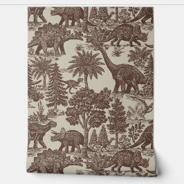 Vintage-Dinosaur-Toile-Muster Tapete
