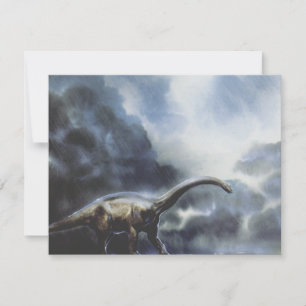 Vintage-Dinosaurier, Barapasaurus-Geburtstagsfeier Einladung