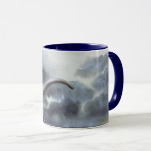 Vintage Dinosaurier, Barapasaurus mit Sturmwolken Tasse