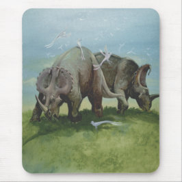 Vintage Dinosaurier, Centrosaurus Weideland auf We Mousepad