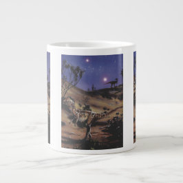 Vintage Dinosaurier, Dilophosaurus in der Sternenn Jumbo-Tasse