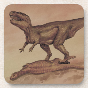 Vintage-Dinosaurier, fleischfressender Giganotosau Untersetzer