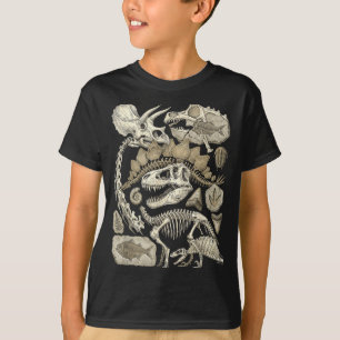 Vintage-Dinosaurier-Skelettfragmente Paläontologie T-Shirt