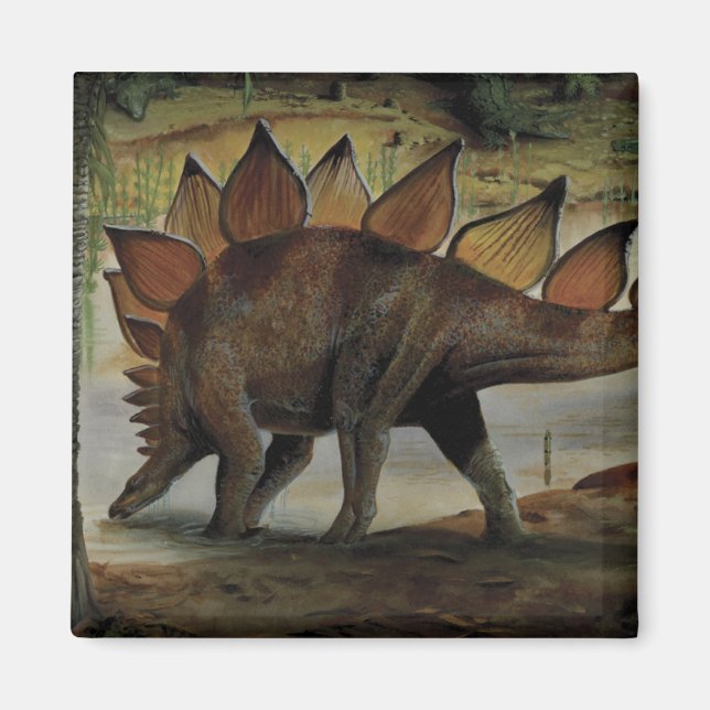 Vintage Dinosaurier, Stegosaurus, Schwanz mit Spik Magnet (Vorne)