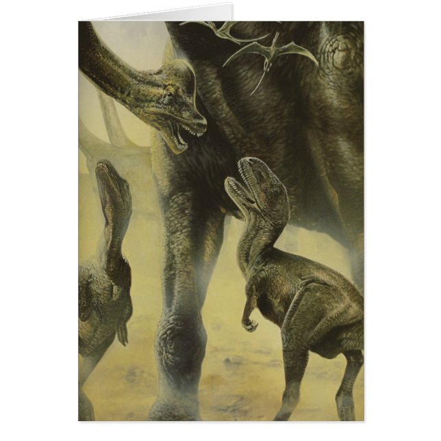 Vintage Dinosaurier, Torvosaurus und Brachiosaurus (Vorne)