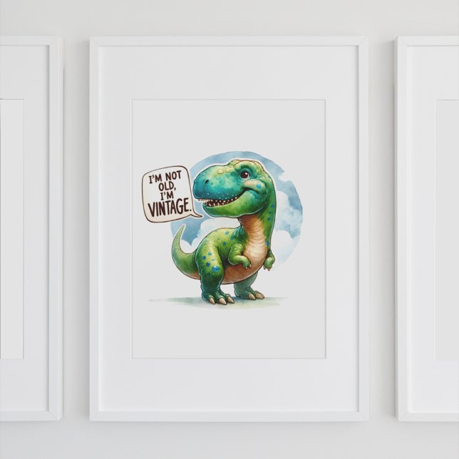 Vintage-Dinosaurier-Wonne Poster (Von Creator hochgeladen)