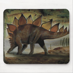 Vintage Dinosaurs, Stegosaurus, Tail with Spikes Mousepad