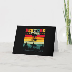 Vintage Disc Golf Dad Gift - Best Dad By Par Karte