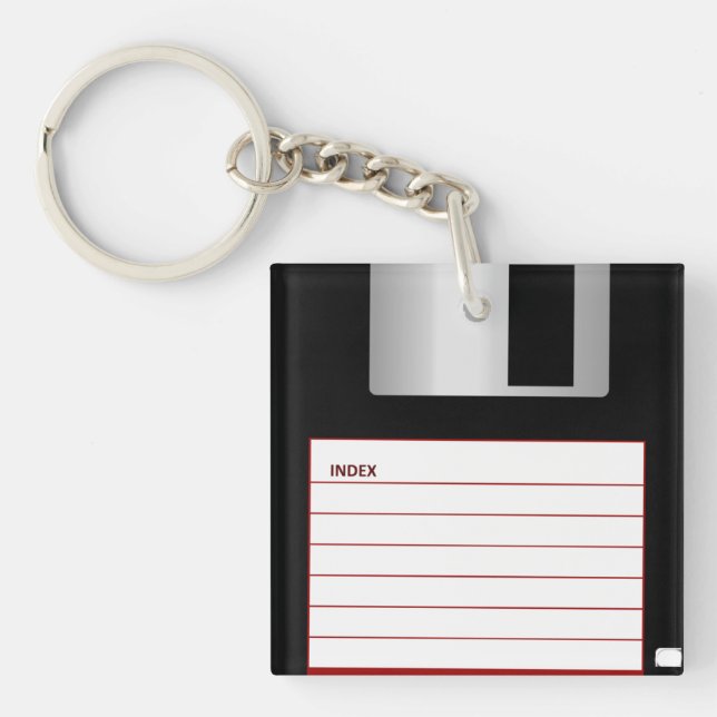 Vintage Diskette Schlüsselanhänger (Vorderseite)